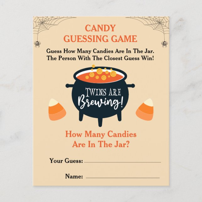 Twins Brouwen Halloween Snoep Guessing Game (Voorkant)