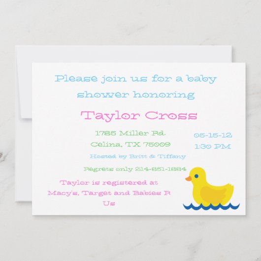 Twins Bubble Bath Baby shower Invitation Kaart (Achterkant)