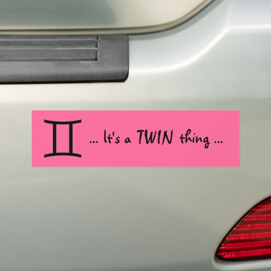 TWINS BUMPERSTICKER (Op auto)