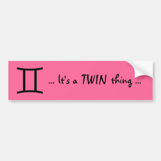 TWINS BUMPERSTICKER