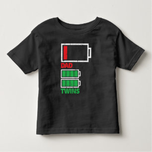 Twins Cadeauidee Ideaal voor vader Batterij leeg Kinder Shirts