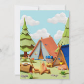 Twins Camping Double Adventure wacht op verjaardag Kaart (Achterkant)