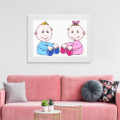 TWINS CANVAS AFDRUK (Insitu (Woonkamer))