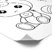 Twins Cat Beer Baby Jumpsuit Kleurplaat Poster (Hoek)