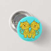Twins Cat Button (Voorkant /achterkant)
