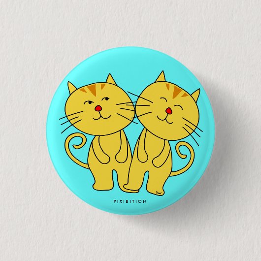 Twins Cat Button (Voorkant)