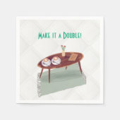 Twins Coffee thema Baby shower Servet (Voorkant)