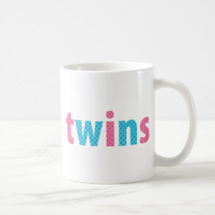 TWINS COLLECTIE - gemengd {aqua + roze} Koffiemok