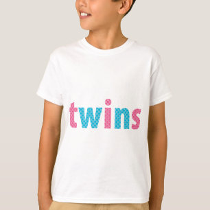 TWINS COLLECTIE - gemengd {aqua + roze} T-shirt