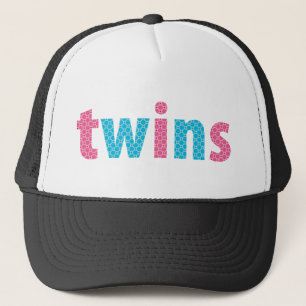 TWINS COLLECTIE - gemengd {aqua + roze} Trucker Pet