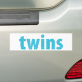 TWINS COLLECTIE - jongens {aqua} Bumpersticker (Op auto)