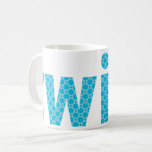 TWINS COLLECTIE - jongens {aqua} Koffiemok (Voorkant links)