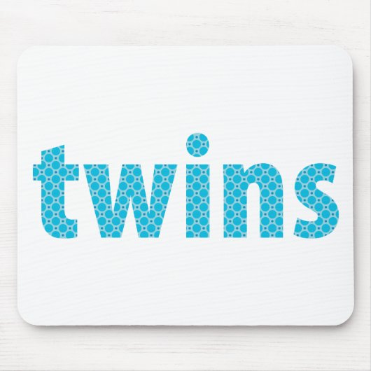 TWINS COLLECTIE - jongens {aqua} Muismat (Voorkant)