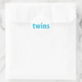 TWINS COLLECTIE - jongens {aqua} Ronde Sticker (Tas)