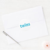 TWINS COLLECTIE - jongens {aqua} Ronde Sticker (Envelop)
