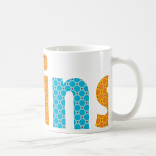 TWINS COLLECTIE - jongens {sinaasappel + aqua} Koffiemok