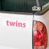 TWINS COLLECTIE - meisjes {roze} Bumpersticker (Op Truck)