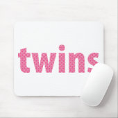 TWINS COLLECTIE - meisjes {roze} Muismat (Met muis)