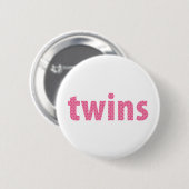 TWINS COLLECTIE - meisjes {roze} Ronde Button 5,7 Cm (Voorkant /achterkant)