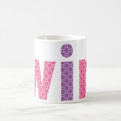 TWINS COLLECTIE - meisjes {violet + roze} Koffiemok (Center)