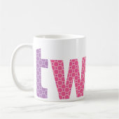 TWINS COLLECTIE - meisjes {violet + roze} Koffiemok (Links)
