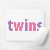 TWINS COLLECTIE - meisjes {violet + roze} Muismat (Met muis)