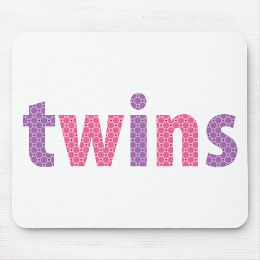 TWINS COLLECTIE - meisjes {violet + roze} Muismat (Voorkant)