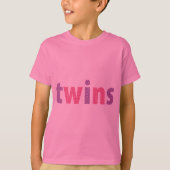 TWINS COLLECTIE - meisjes {violet + roze} T-shirt (Voorkant)