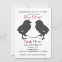 Twins Cute Baby Chicken Baby shower