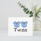 Twins Cute Bodysuit 2 jongens Briefkaart (Staand voorkant)