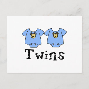 Twins Cute Bodysuit 2 jongens Briefkaart