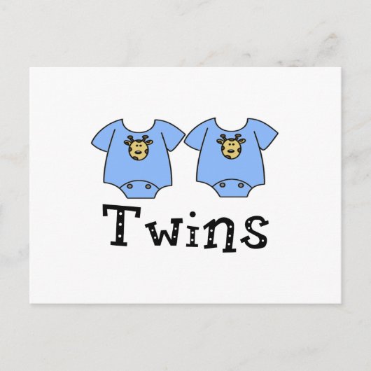 Twins Cute Bodysuit 2 jongens Briefkaart (Voorkant)