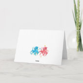 Twins Cute Ocean baby Octopus Colorful Bedankt (Achterkant)