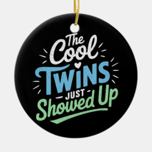 Twins De coole tweeling is net verschenen Keramisch Ornament
