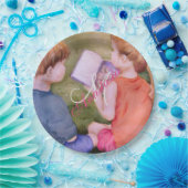 TWINS DIE EEN BOEK MONOGRAM PARTIJ LEZEN PAPIEREN BORDJE (Feest)