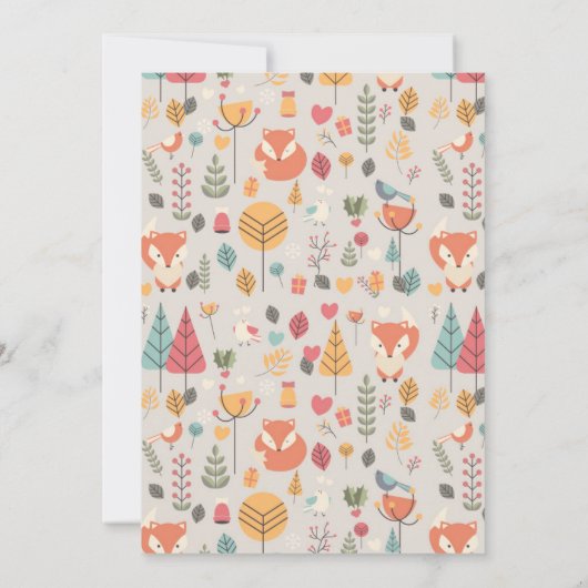 Twins Double the Fun Fox Baby Shower Uitnodigingen (Achterkant)