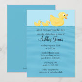 Twins Duck Baby shower Kaart (Voorkant / Achterkant)
