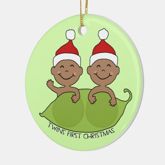 TWINS EERSTE CHRISTMAS KERAMISCH ORNAMENT (Links)