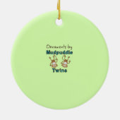 TWINS EERSTE CHRISTMAS KERAMISCH ORNAMENT (Achterkant)
