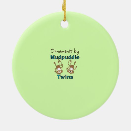 TWINS EERSTE CHRISTMAS KERAMISCH ORNAMENT (Achterkant)