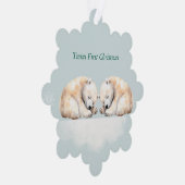 Twins Eerste Kerst Polar Beer Ornament (Rechts)