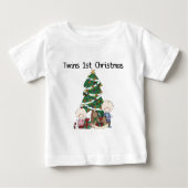 Twins Eerste Kerst Tshirts en Cadeaus (Voorkant)