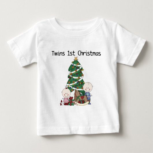 Twins Eerste Kerst Tshirts en Cadeaus (Voorkant)