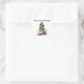 Twins Eerste Kerst Tshirts en Cadeaus Ronde Sticker (Tas)