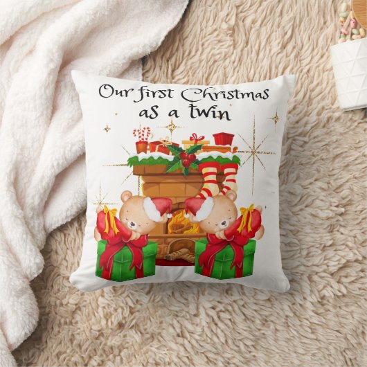 Twins eerste kerstkussen kussen (Deken)