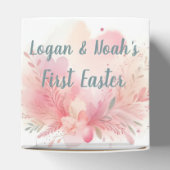 Twins eerste paasfeest - twee eendjes bedankdoosjes (Bovenkant)