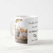 Twins Eerste Vaderdag 2-foto Collage Koffiemok (Voorkant links)