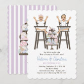 Twins Eerste Verjaardag Smash Cake Kaart (Voorkant / Achterkant)