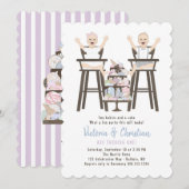 Twins Eerste Verjaardag Smash Cake Kaart (Voorkant / Achterkant)