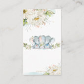 Twins Elephant Boy Girl Baby shower Books for Baby Informatiekaartje (Achterkant)